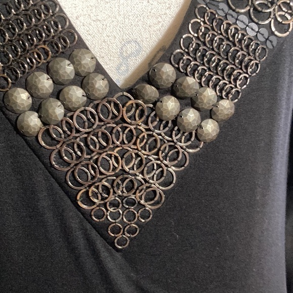 Hilton Hollis Black Metallic Detail Trim Size Medium - Picture 4 of 5